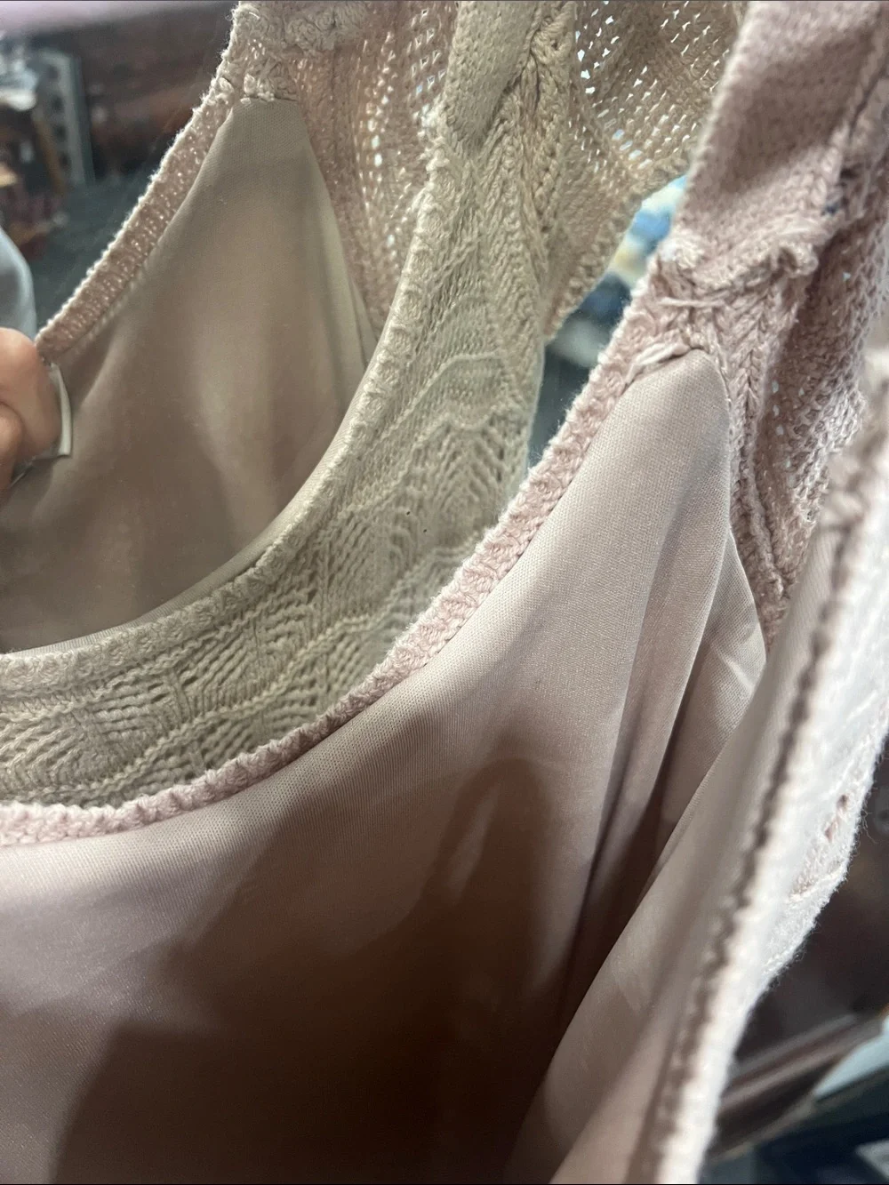 Blush Color Crochet Dress